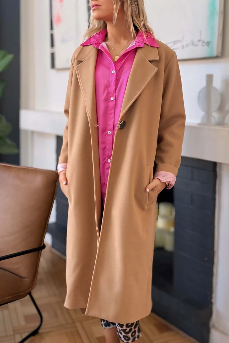 Women's casual loose woolen coat